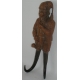 Crochet en noyer sculpté et cornes de