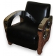 Fauteuil Club modèle Sydney IX, en cuir