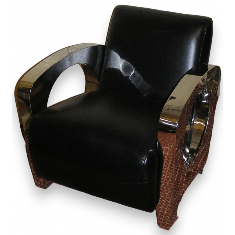 Fauteuil Club modèle Sydney IX, en cuir