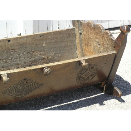 Valais cradle, made of walnut. Featuring designs by  Moinat SA  - Antiques and home décor