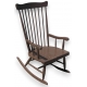 Fauteuil à bascule, en bois peint.