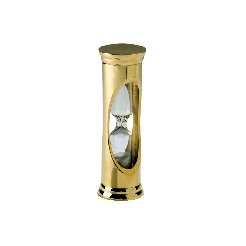 Polished brass hourglass (3 minutes) at  Moinat SA  - Antiques and home décor