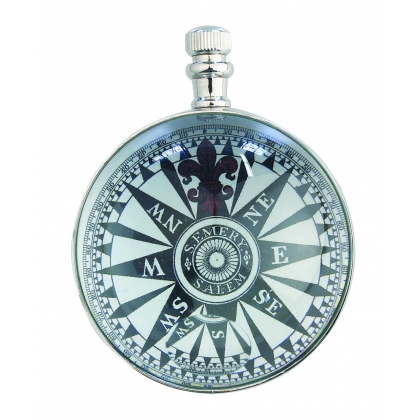  Montre boule "Oeil du Temps" nickelée sur  Moinat SA  - Antiquités décoration