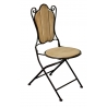 Chaise pliante Pergola en fer forgé et