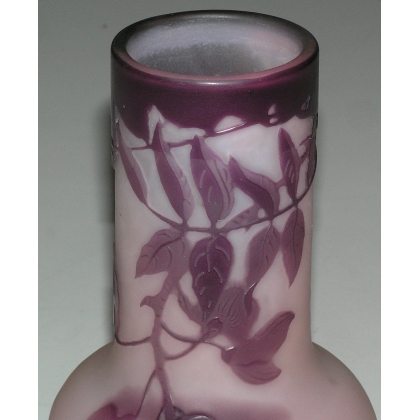  Vase violet, signé GALLÉ (Émile, sur  Moinat SA  - Antiquités décoration