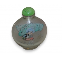 Tabatière chinoise en verre "Garçon