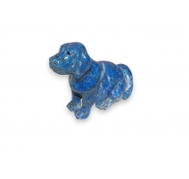 Petit chien en lapis-lazuli