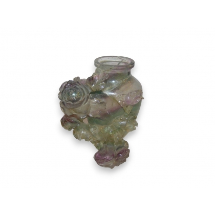  Vase en fluorite "Roses" sur  Moinat SA  - Antiquités décoration