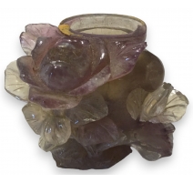 Petit vase en fluorite "Roses"