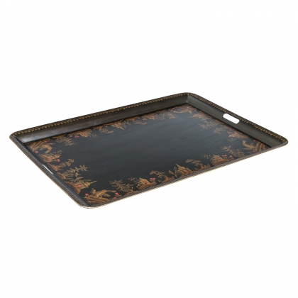 Large decorative sheet metal serving tray by Moinat SA – Antiques and home décor