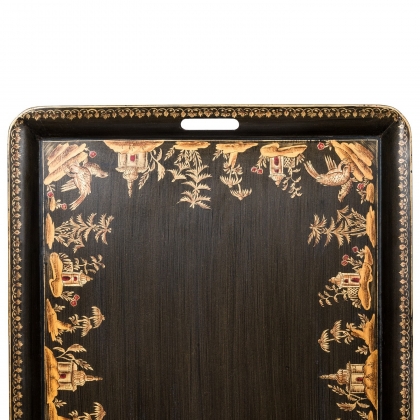 Large decorative sheet metal serving tray by Moinat SA – Antiques and home décor