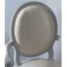 Set of 4 Louis XVI armchairs with medallion motifs. Available from Moinat SA – Antiques and home décor