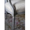 Set of 4 Louis XVI armchairs with medallion motifs. Available from Moinat SA – Antiques and home décor