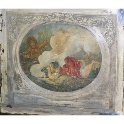  Gravure sur métal "Pot au lait" sur  Moinat SA  - Antiquités décoration