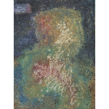  Tableau technique mixte "Composition", sur  Moinat SA  - Antiquités décoration