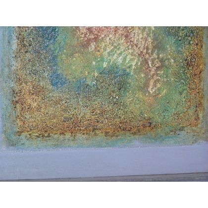  Tableau technique mixte "Composition", sur  Moinat SA  - Antiquités décoration