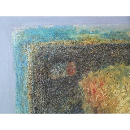  Tableau technique mixte "Composition", sur  Moinat SA  - Antiquités décoration