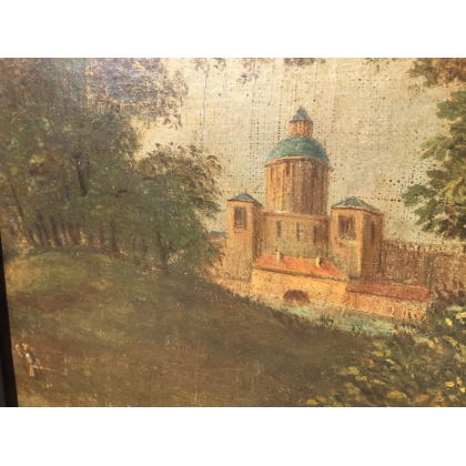 Paintings | Oil on canvas painting "Château", Moinat SA – Antiques and home décor
