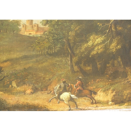 Paintings | Oil on canvas painting "Château", Moinat SA – Antiques and home décor