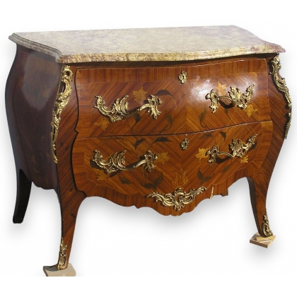  Commode Louis XV avec 2 tiroirs, en sur  Moinat SA  - Antiquités décoration