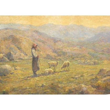 Paintings | Oil on canvas painting "Bergère et Moinat SA – Antiques and Decor"