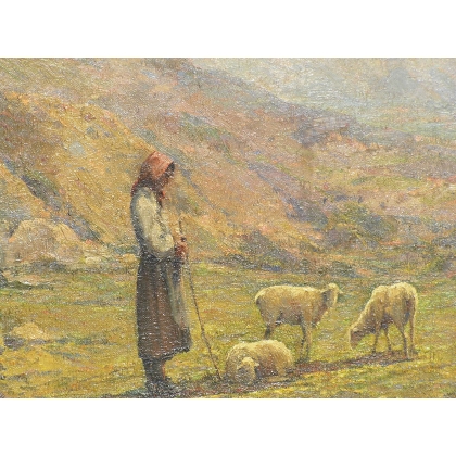 Paintings | Oil on canvas painting "Bergère et Moinat SA – Antiques and Decor"