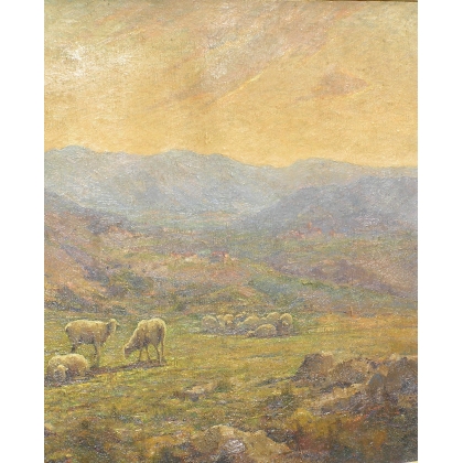 Paintings | Oil on canvas painting "Bergère et Moinat SA – Antiques and Decor"