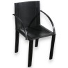 Fauteuil 1960, en cuir noir du designer