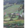 Paintings | Oil on canvas painting "View of Moinat SA" – Antiques and home décor