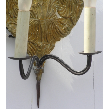 Pair of two-light wall lights, by  Moinat SA  - Antiques and home décor