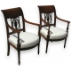 Fauteuil anglais capitonné, recouvert