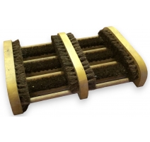 Essuie-pieds en bois avec brosses