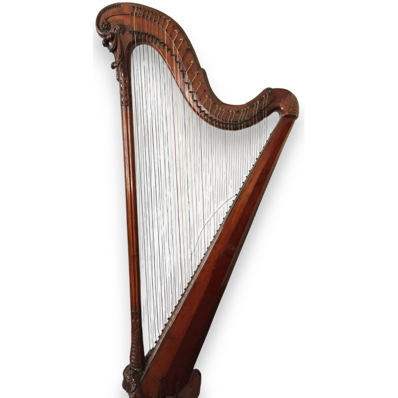 Carved wooden harp ‘Guirlande’, by Moinat SA – Antiques and home décor