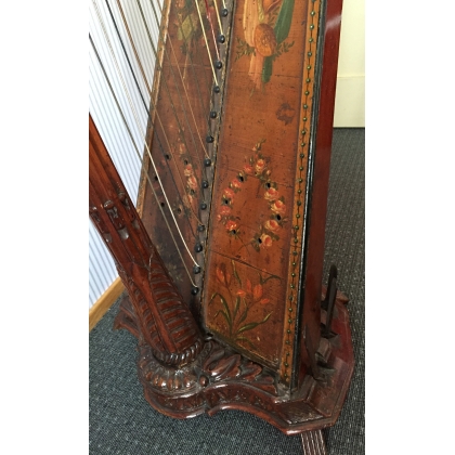 Carved wooden harp ‘Guirlande’, by Moinat SA – Antiques and home décor