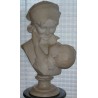  Sculpture "Buste à l'enfant", signée au sur  Moinat SA  - Antiquités décoration