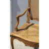 Pair of cane armchairs with cane seats and backs by  Moinat SA  - Antiques and interior design