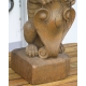 Paire de sculptures "Lions" sur socle,