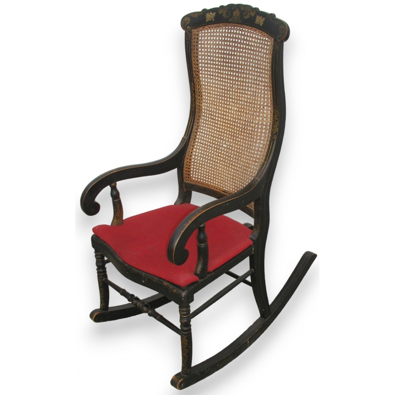 Napoleon III rocking chair, black. Available from  Moinat SA  - Antiques and home décor