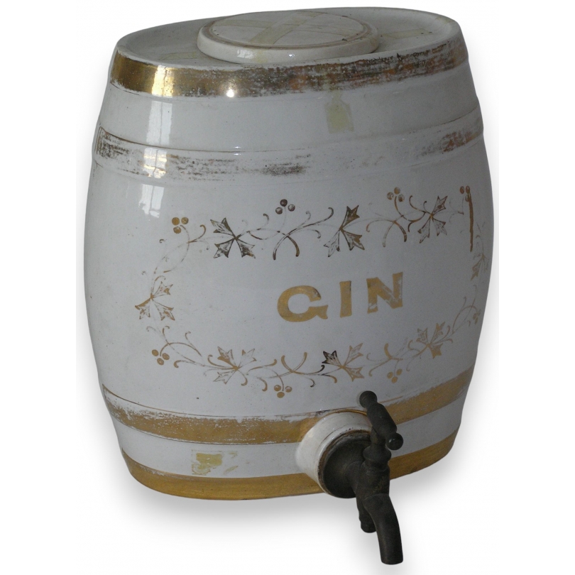 "Gin" barrel, made of stoneware. England. at  Moinat SA  - Antiques and home décor