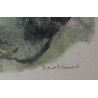 Engraving on "Nette rousse" paper, by Moinat SA – Antiques and decorative items – Engravings, lithographs