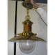 Suspension, en bois et laiton.