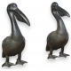Paire de sculptures "Pelicans", en