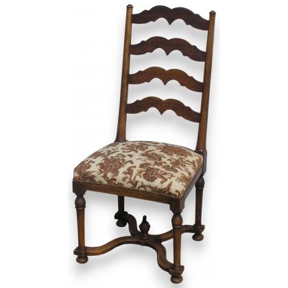  Chaise Louis XIII, en noyer. Avec sur  Moinat SA  - Antiquités décoration