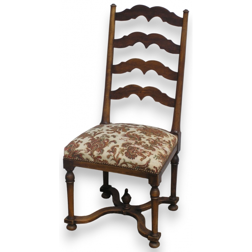 Chaise Louis XIII, en noyer. Avec