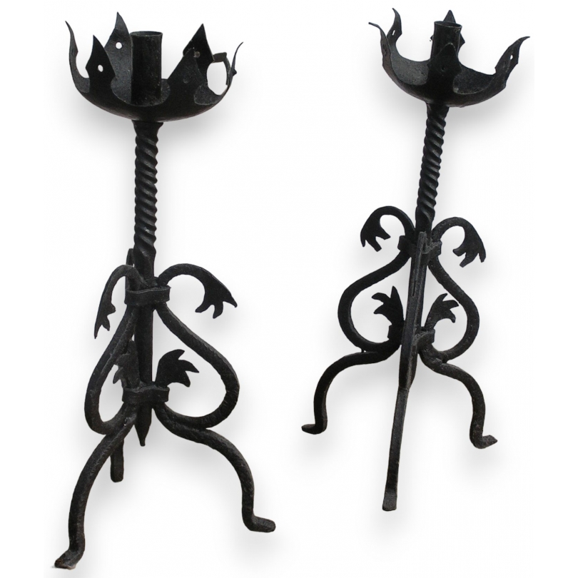 Pair of single-light candlesticks, by Moinat SA – Antiques and home décor