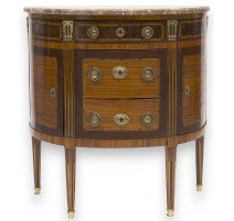 Commode demi-lune de style Louis XVI,