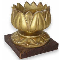 Sculpture "Fleur de lotus", en bois