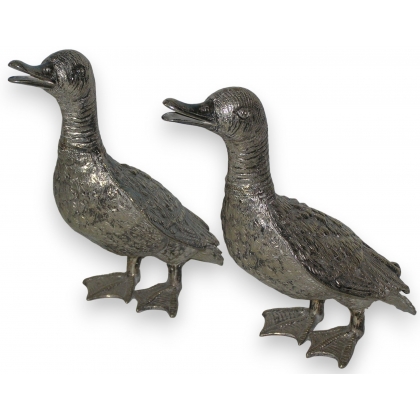Paire de sculptures \"Canards\"