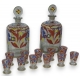 Ensemble de deux carafes et 11 verres