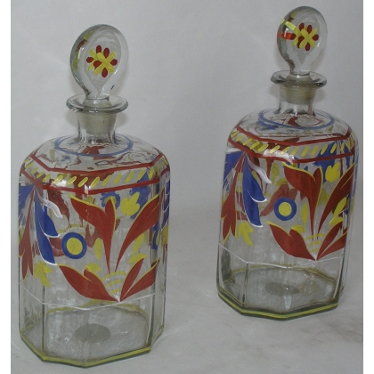 Set of two carafes and 11 glasses by  Moinat SA  - Antiques and home décor
